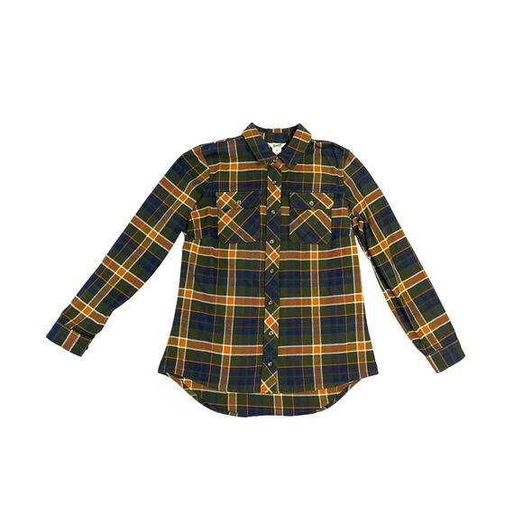 Duluth Trading Co. Tops - Duluth Trading Company Medium Weight Plaid Flannel Button Up Shirt SZ Medium